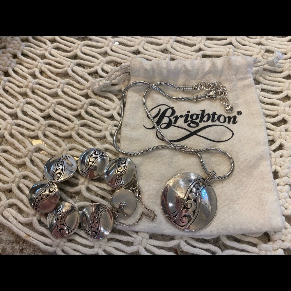 Brighton Large Circle Necklace and Bracelet